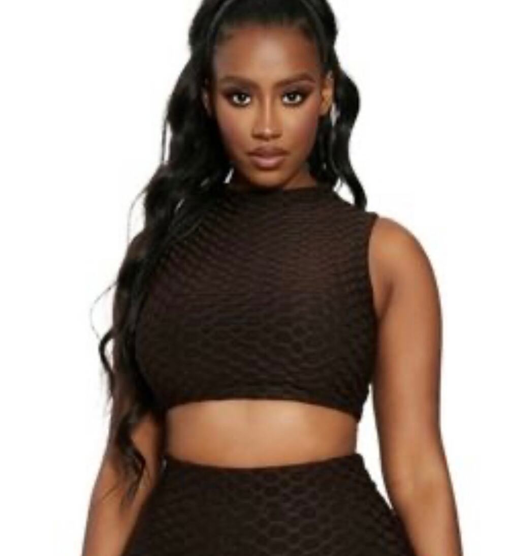 Naked Wardrobe Brown Crop Top